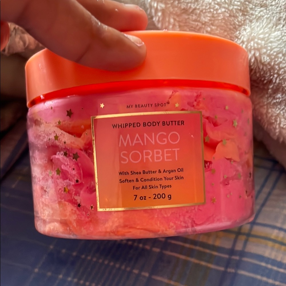 Mango Sorbet Whipped Body Butter - Pink and Orange